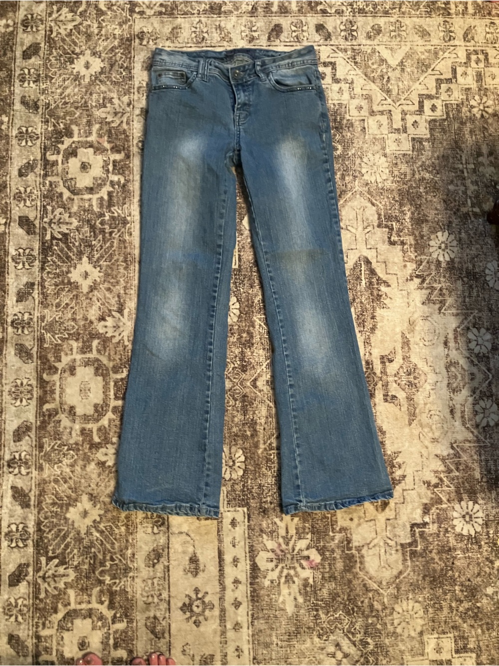 Classic Women's Blue Denim Jeans y2k vintage low rise